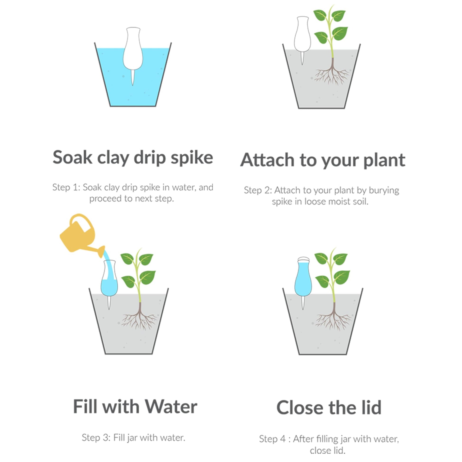 Terracotta Self-Watering Bulbs in Use for Potted Plants - Smarti Living