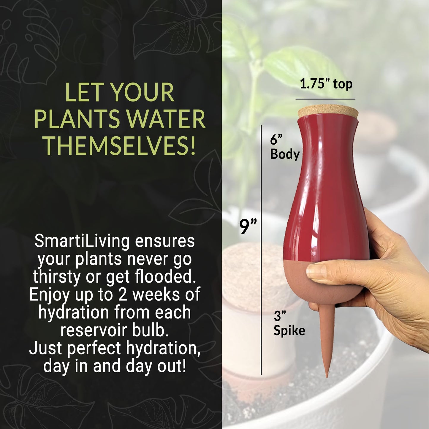 Terracotta Self Watering Planter Insert Kit,4 Plant Watering Globes & 4 Colorful Drip Stakes, Plant Watering Devices Combo that Keep your Plants Healthy & Hydrated(Black, Red, Blue, Yellow, White)