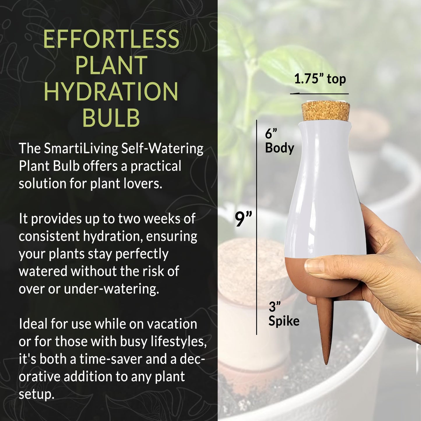 Terracotta Self Watering Planter Insert Kit,8 Colorful Drip Stakes,Plant Watering Devices Combo that Keep your Plants Healthy & Hydrated(Black, Red, Blue, Yellow, White)