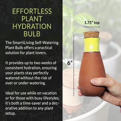 Terracotta Self Watering Planter Insert Kit,4 plant Watering Globes & 4 Colorful Drip Stakes, Plant Watering Devices Combo that Keep your Plants Healthy & Hydrated(Black, Red, Blue, Yellow, White)